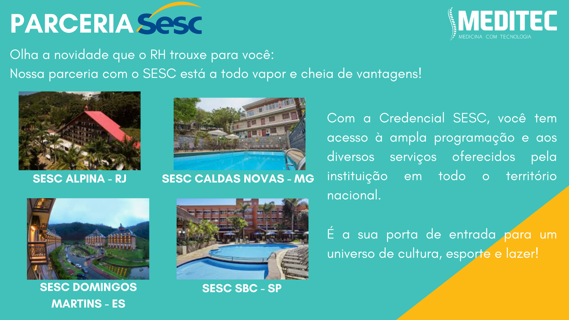 Parceria SESC – Cultura, Lazer e Bem-Estar